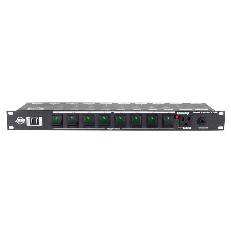 ADJ POW-R BAR RACK USB Power Box w/ USB charging ports