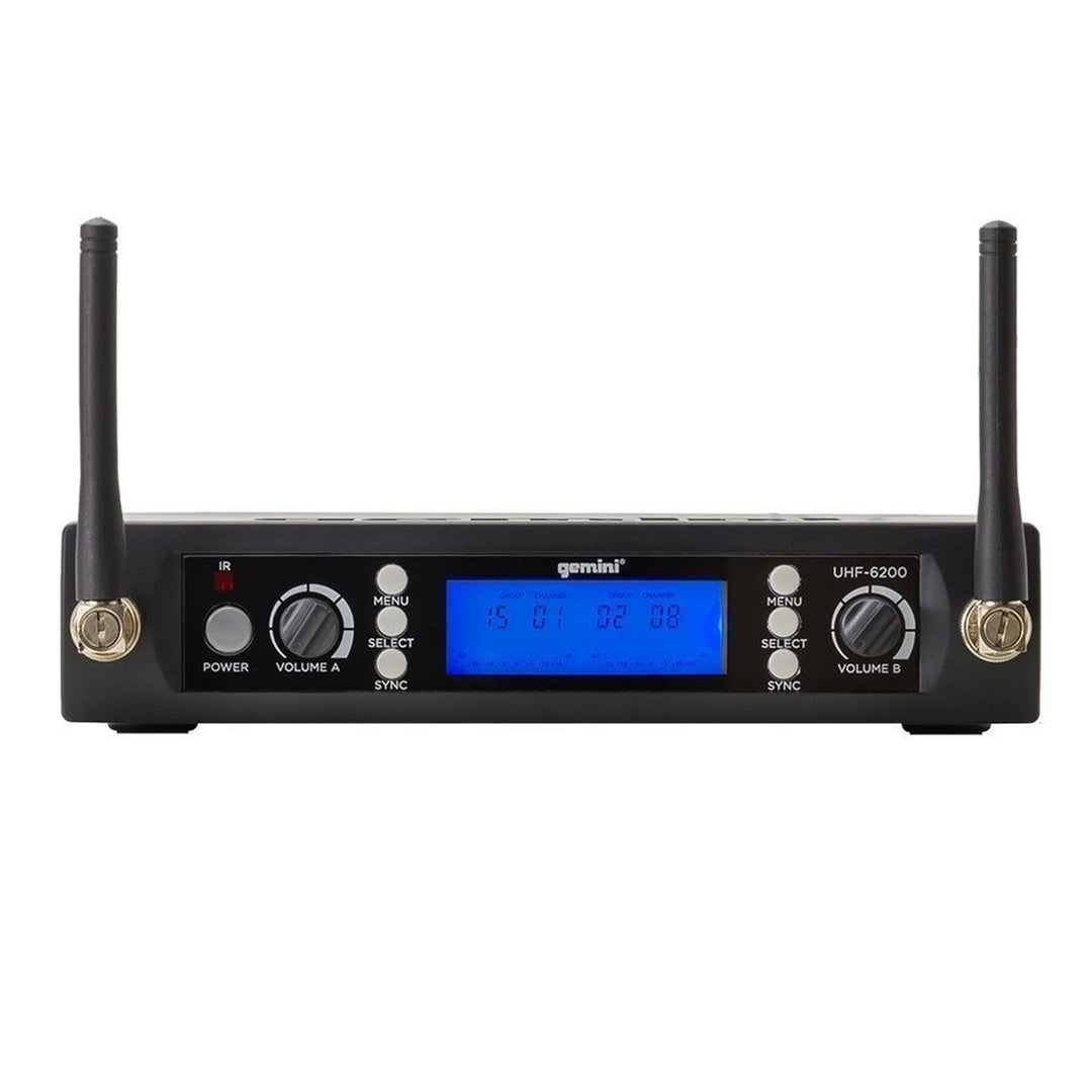 Gemini UHF-6200M Dual-Channel UHF Wireless Microphone System - Handheld Vocal