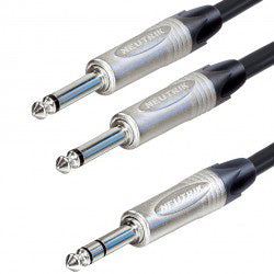 Digiflex CINS-4S-8P-15 - 15 Foot 4 Channel Insert Cable - 4 TRS to 8 Mono Phone Plugs