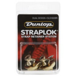 Dunlop SLS1032BR Straplok Dual Design Brass