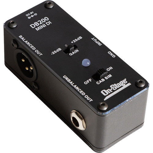 On-Stage DB200 Mini DI Box for Guitar/Bass/Keyboards