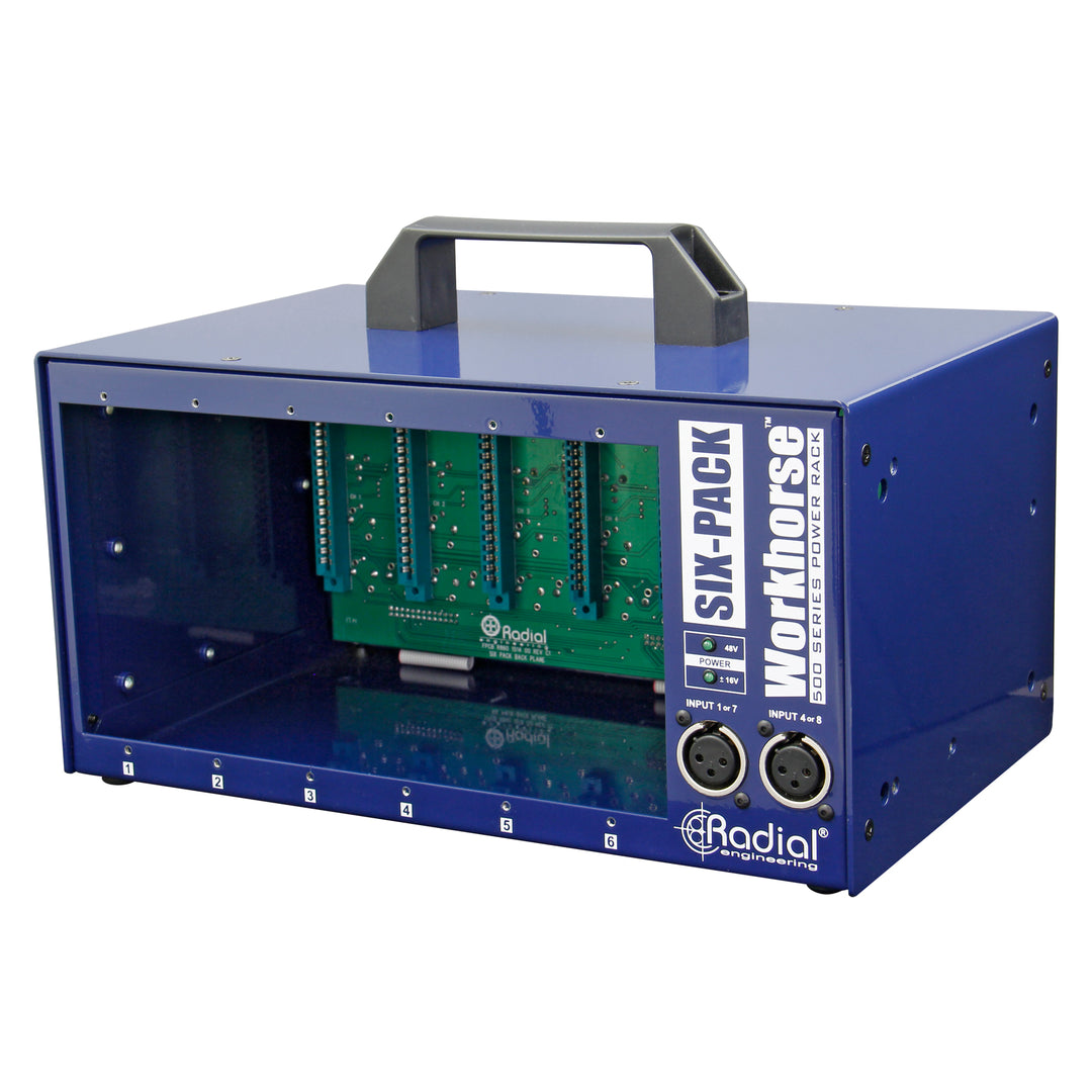 Radial Workhorse SixPack 500-Series Desktop Power Rack (6-Slot)