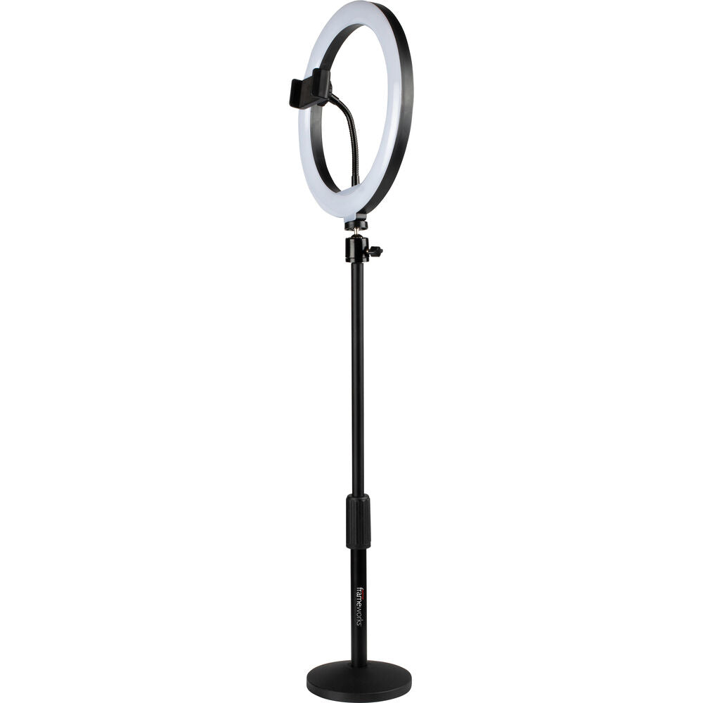 Gator LED Ring Lights (Pair) with Stands & Phone Holders
