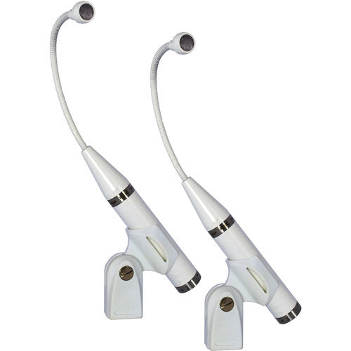 Earthworks P30/Cmp-W - Matched Pair P30 Periscope Cardioid Instrument Microphone (White)