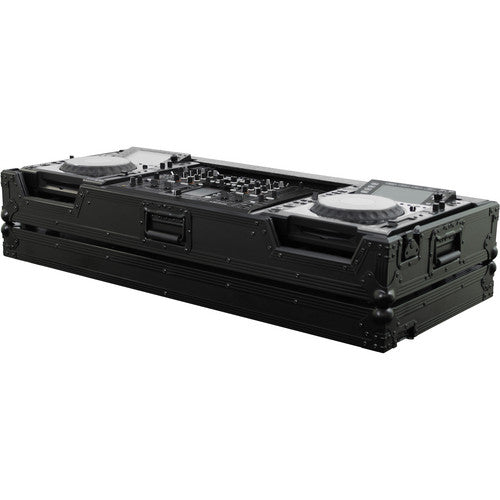 Odyssey FZPI22000WBL Flight Zone Series DJ Coffin for a Pioneer DJM-2000 DJ Mixer and 2 Large Format Tabletop CD Digital Media Players (Black)