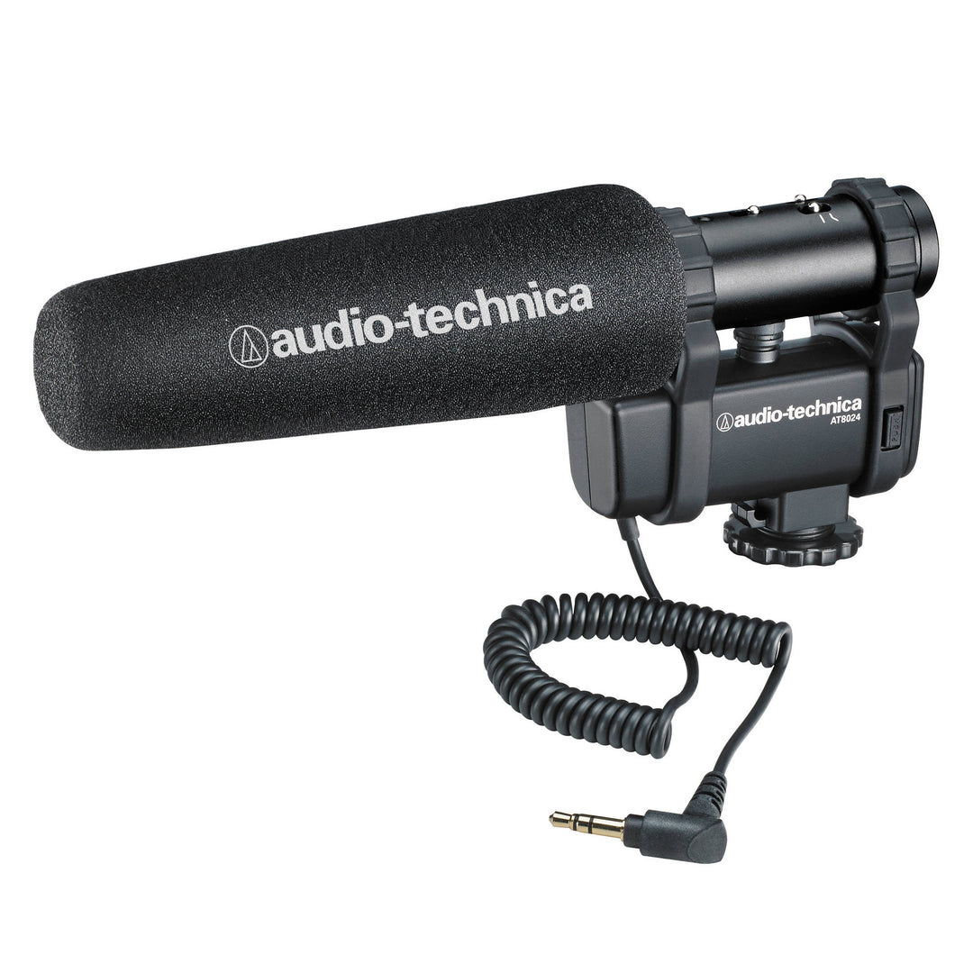 Audio-Technica AT8024 Selectable Mono or Mid-Side Stereo Microphone w/ Camera Shoe Mount