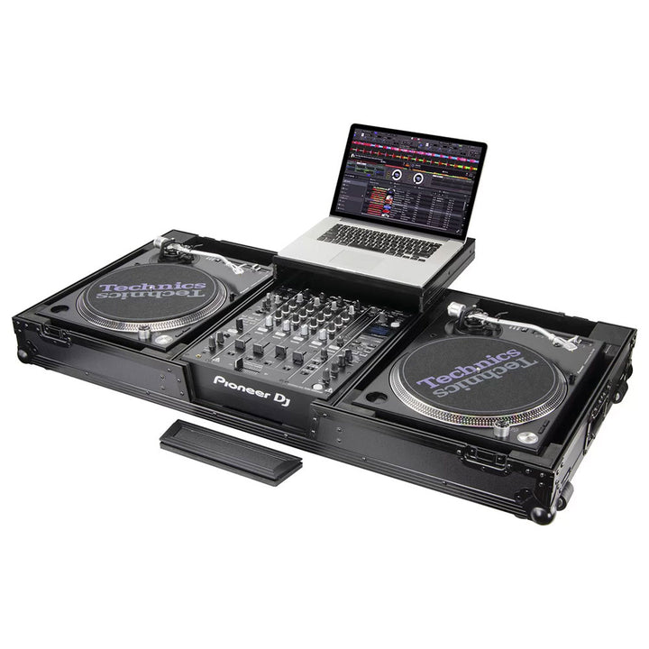 Odyssey Black Label DJ Coffin w/Wheels for 10in Mixer & 2 Turntables
