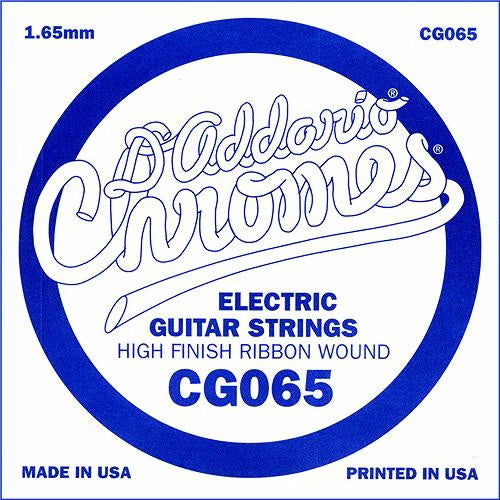 D'Addario CG065 - SINGLE CHROMES FLAT WND 065