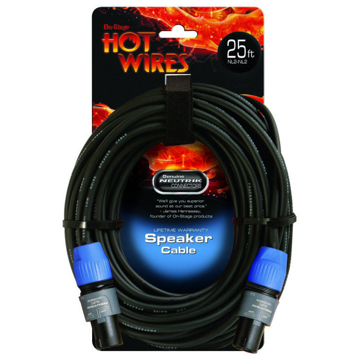On-Stage SP14-25SS Speakon Cable with Neutrik Connectors NL2-NL2 - 25‚Äô