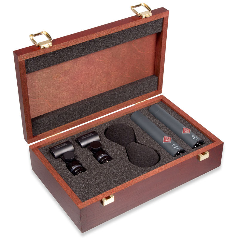 Neumann KM 183-MT-STEREOSET Stereo set includes two each: KM 183, SG 21 BK, WNS 100 in one woodbox