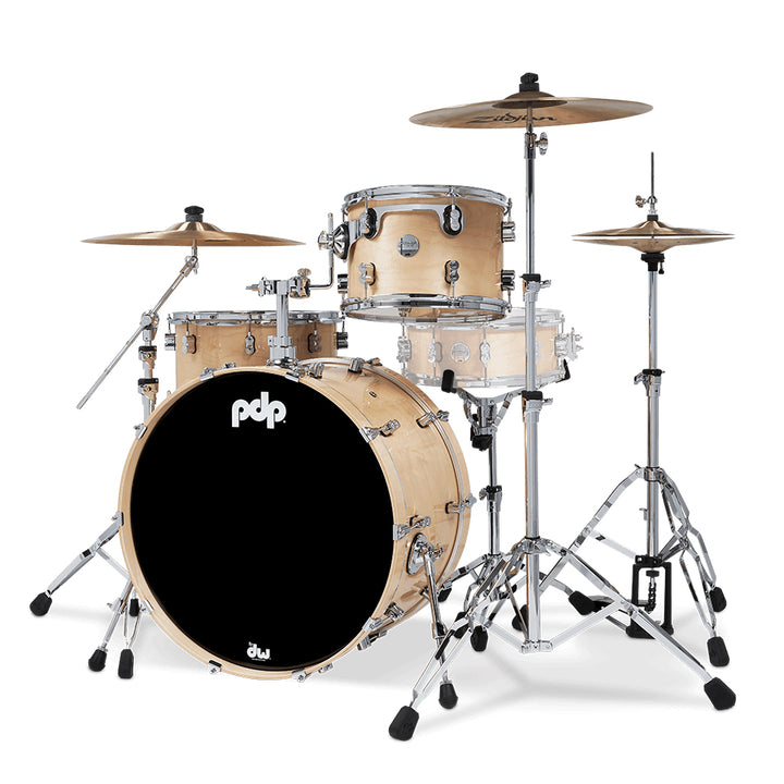 PDP Concept Maple Lacquer CM Rock Kit Shell Pack w/ Chrome Hardware (14x24, 9x13, 16x16FT) - Natural Lacquer
