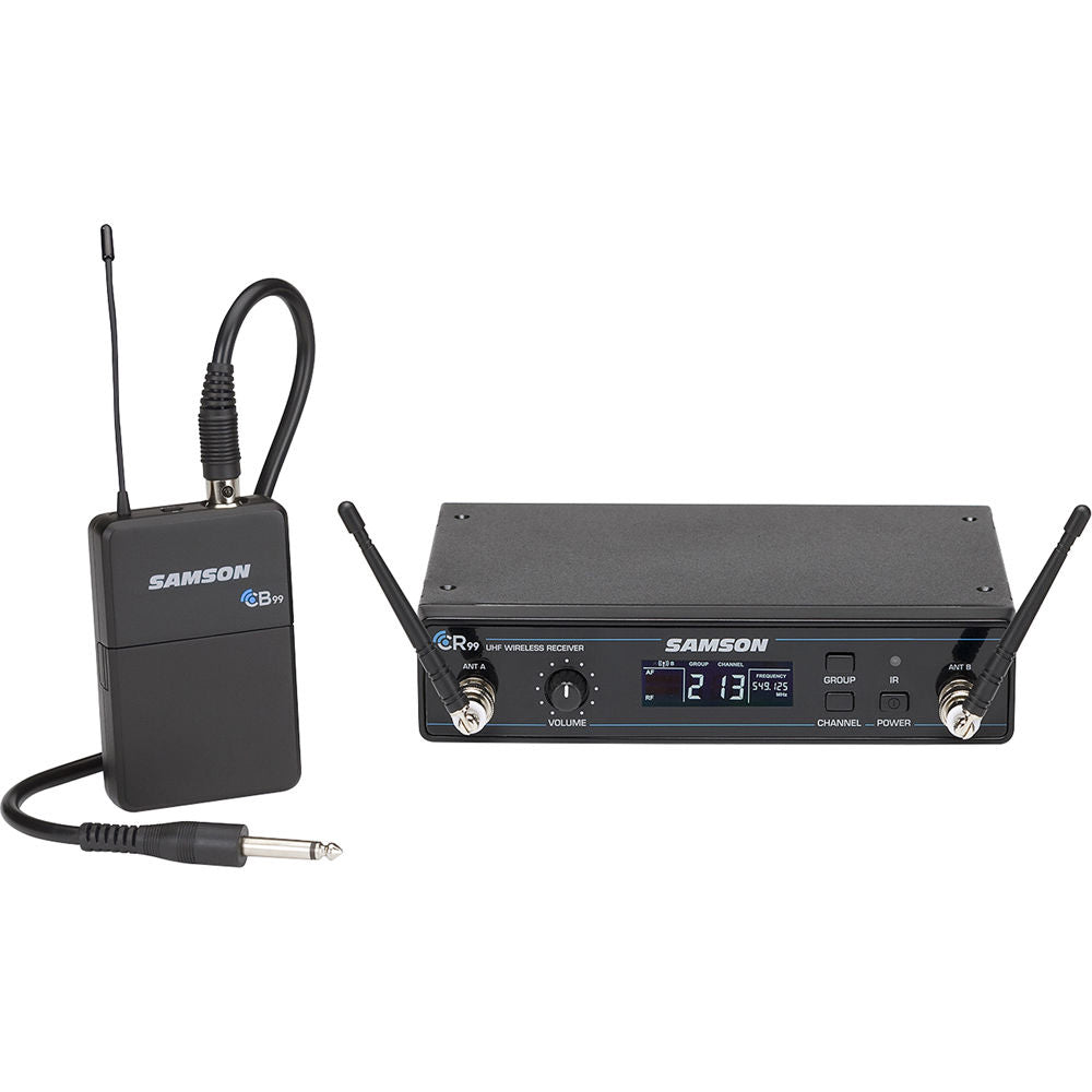 Samson Concert 99 Wireless Guitar Instrument System with GC32 Guitar Cable (Band D, 542 to 566 MHz)