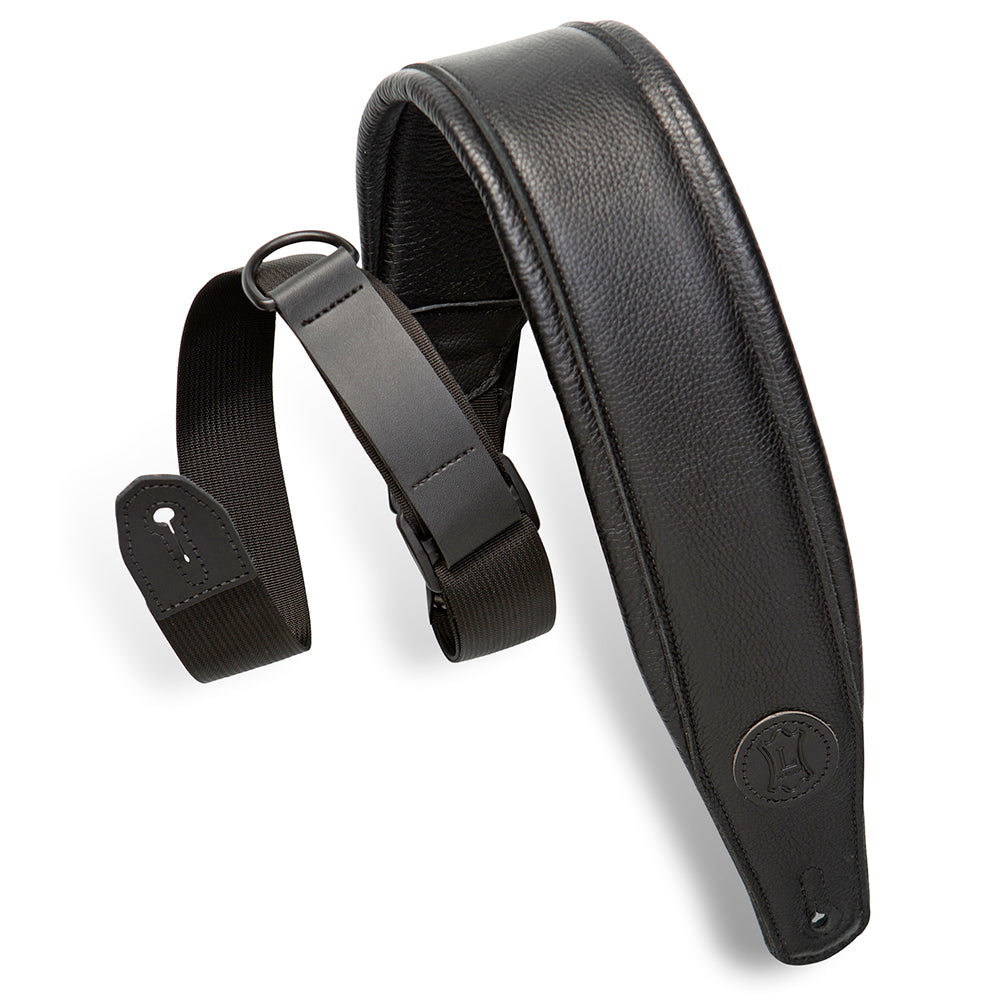 Levy’s MRHGP-BLK Right Height Line Garment Padded Guitar Strap - Black