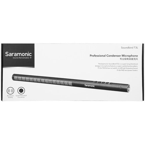 Saramonic SoundBird T3L Long-Handel Shotgun Microphone w/ Rechargeable Battery & Phantom