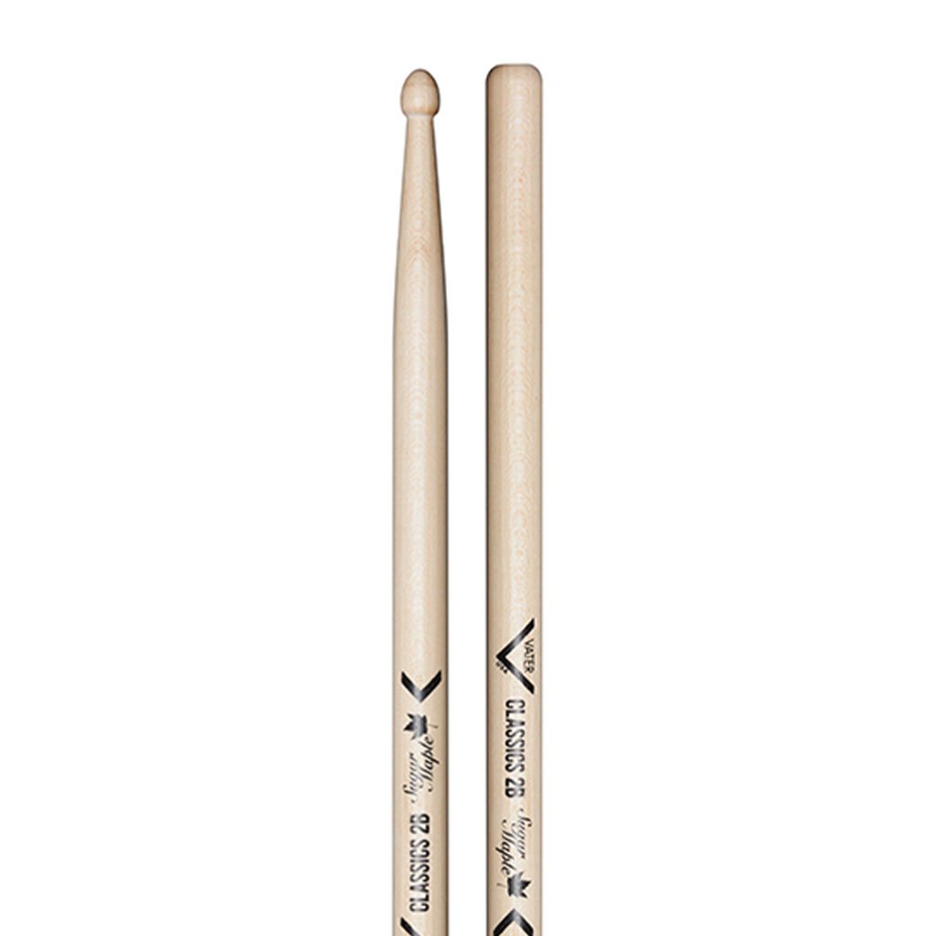 Vater VSMC2BW-Vater Sugar Maple Classics 2B Wood Tip Drumsticks