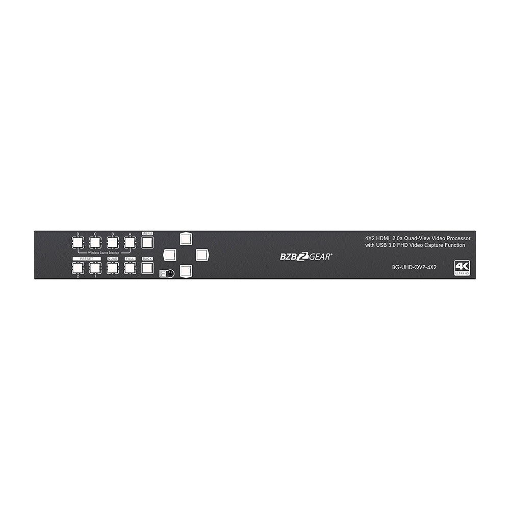 BZBGEAR - 4K/UHD 4X2 Seamless Multiviewer/Presentation Switcher/Scaler with USB Capture Card