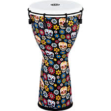 Meinl-DJ12-DA- Meinl Percussion 12" Alpine Series Djembe, Synthetic Head, Day Of The Dead