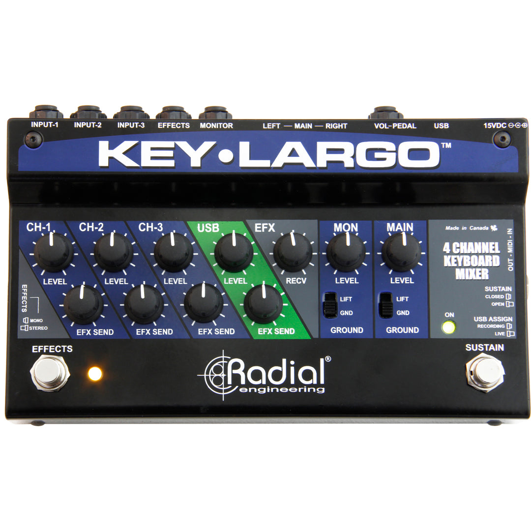 Radial Key-Largo Keyboard Mixer and Performance Pedal