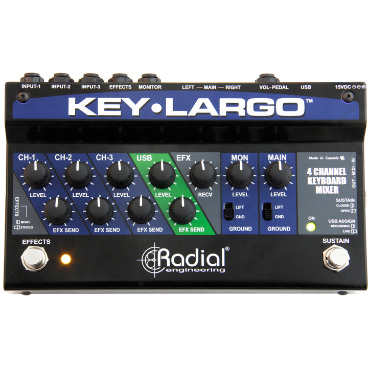 Radial Key-Largo Keyboard Mixer and Performance Pedal
