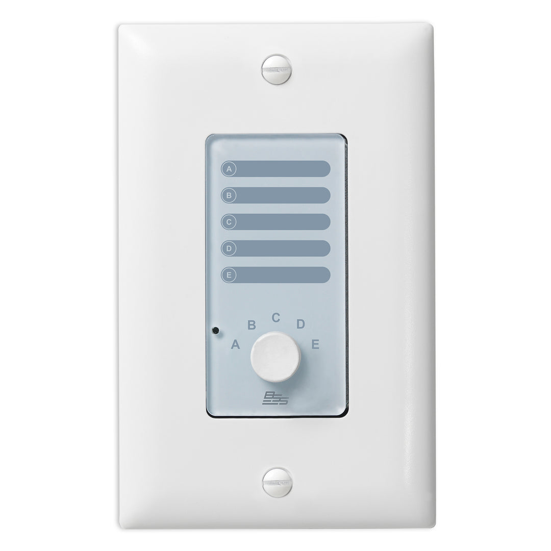 BSS AC-5S US (WHT) Analog Controller with 5-Position Source Selector (White)