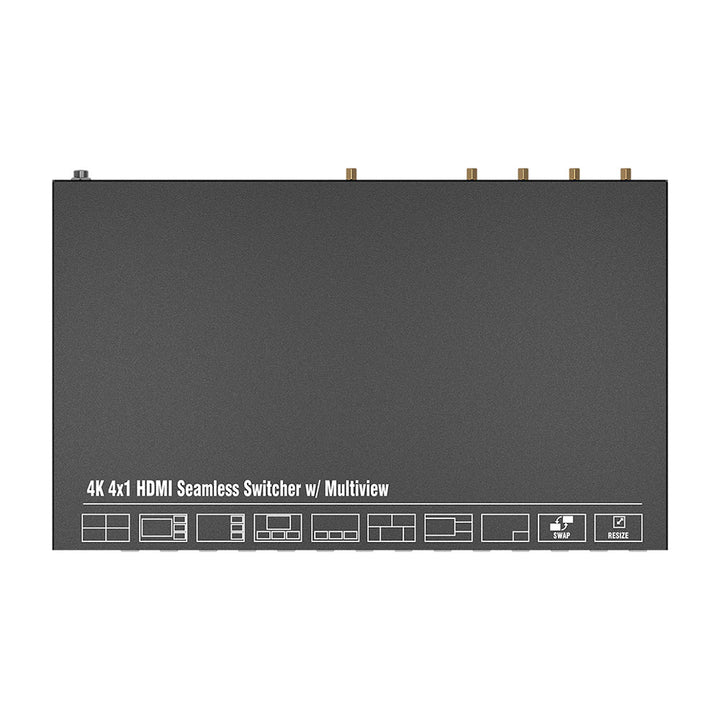 BZBGEAR - 4X1 4K HDMI Seamless Switcher/Scaler with Audio and Multiview