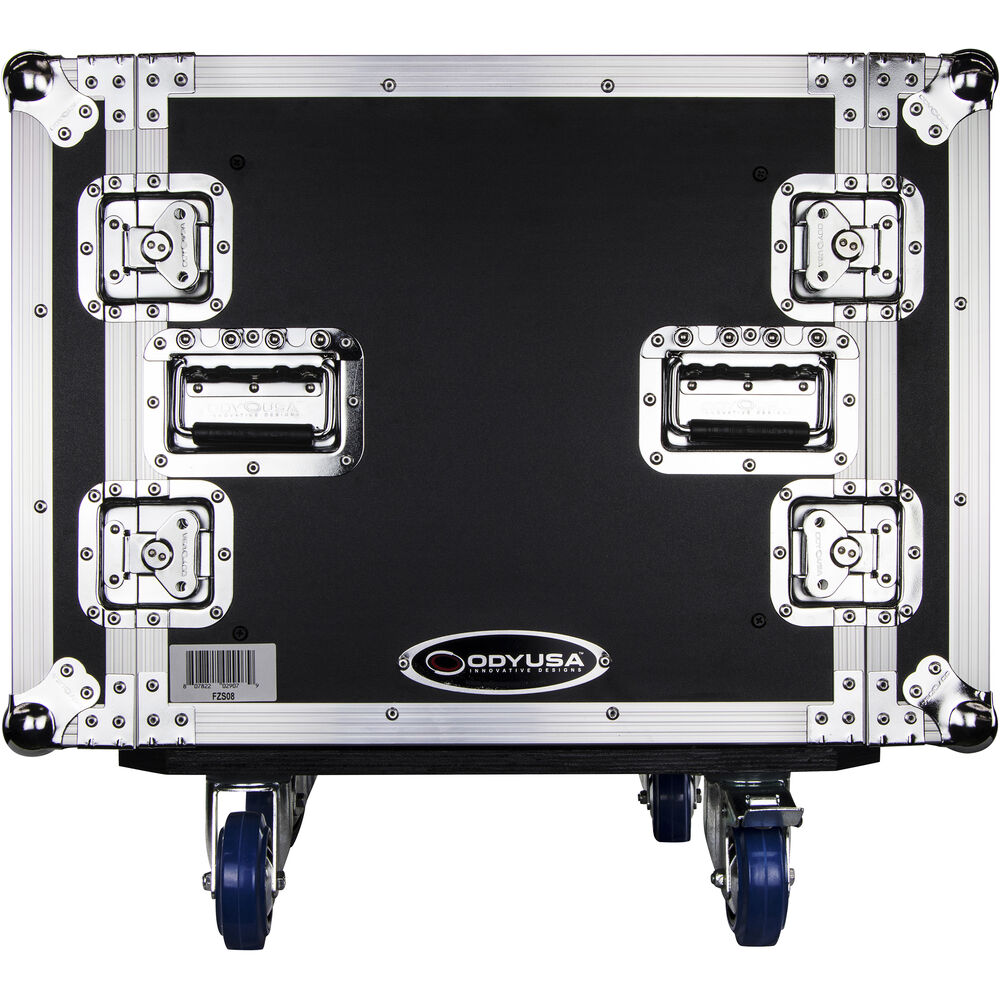Odyssey FZS08W Flight Zone Shockmount Case with Wheels - 8U