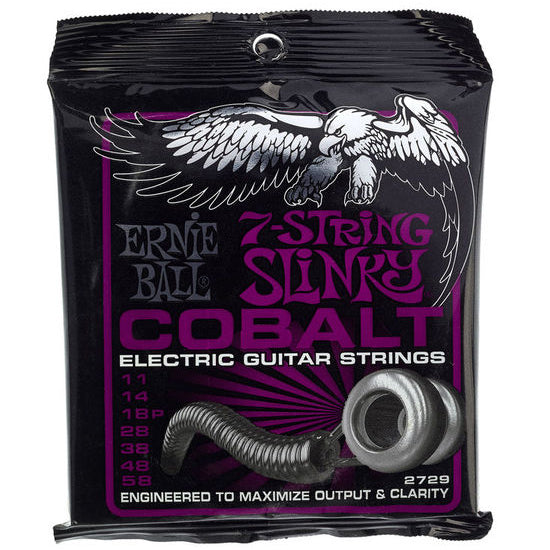 Ernie Ball 2729EB COBALT 7 STR PWR SLINKY 11-58
