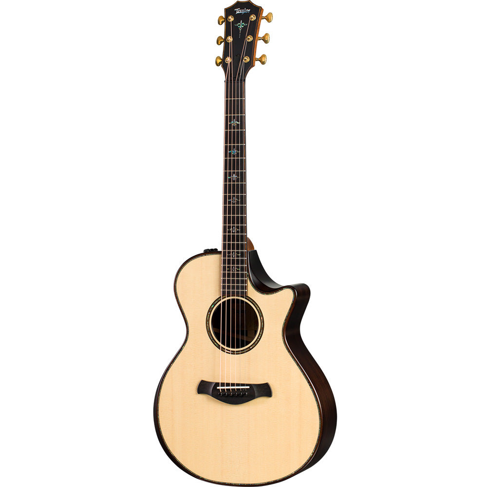 Taylor Guitars Builder's Edition 912ce, Indian Rosewood Back and Sides, West African Crelicam Ebony Fretboard, Expression System ® 2 Electronics, Beveled Cutaway with Taylor Deluxe Hardshell Brown Case