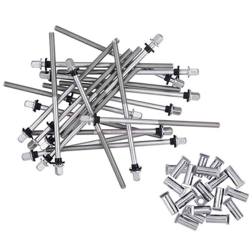 DW SMTP50B True Pitch 50 Tension Rod w/ Receiver Nut for Bass Drums (20 Pack)