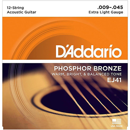 D'Addario EJ41 - SET ACOUS PHOS BRZX-LITE 12STR