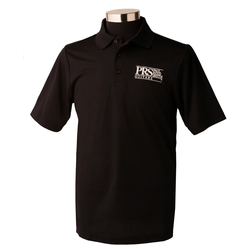 PRS Shirt Golf Polo Block Logo w/ Bird (Black)
