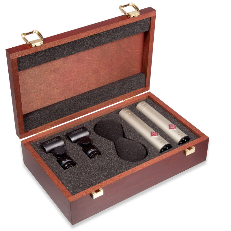 Neumann KM185 STEREOSET Stereo set includes two each: KM 185, SG 21 BK, WNS 100 in one woodbox