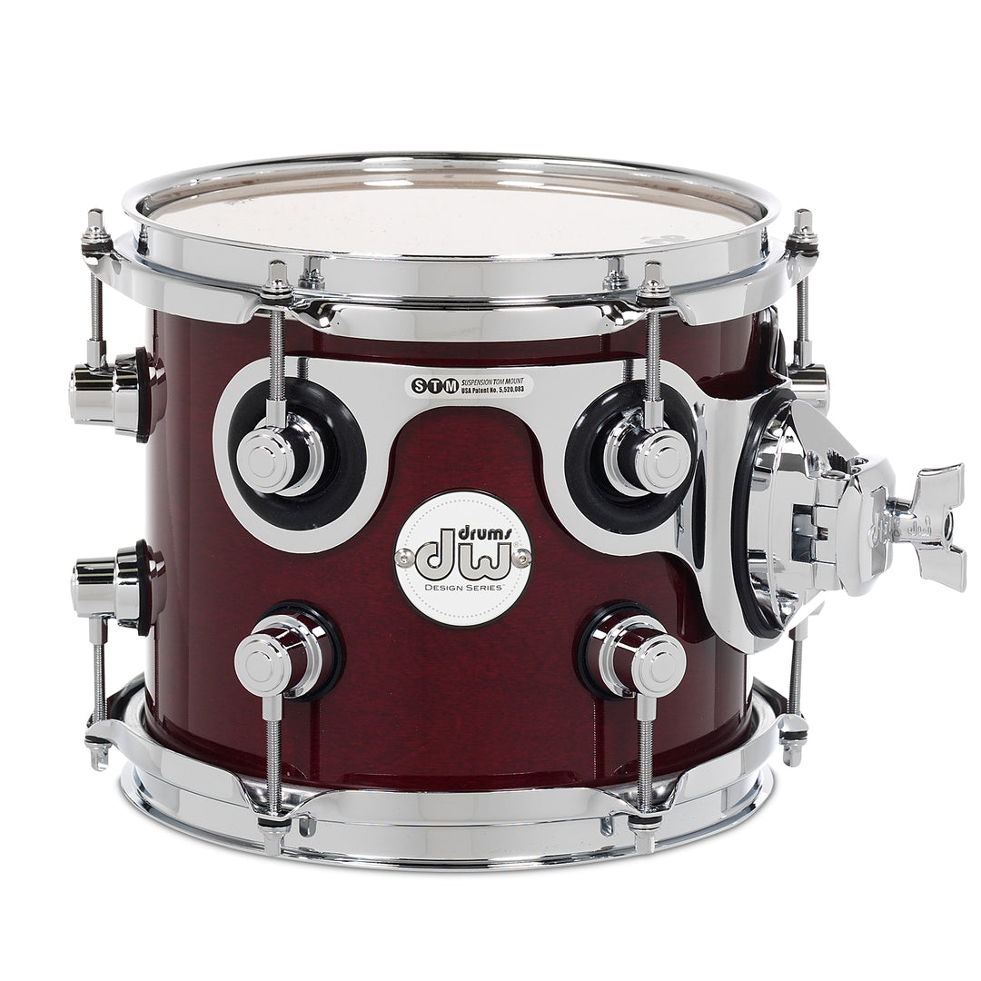 DW Design Series Rack Tom 7x8 Gloss Lacquer - Cherry Stain