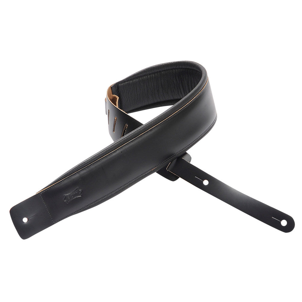 Levy's DM1PD-BLK Genuine Leather Guitar Straps