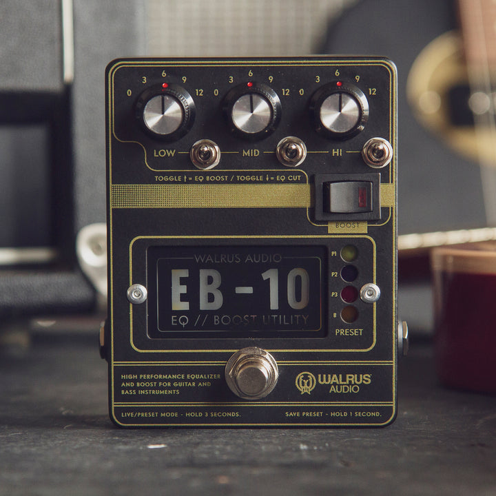 Walrus Audio EB-10 Preamp EQ Boost Guitar Effect Pedal - Black