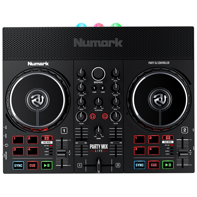 Numark Party Mix Live DJ Controller with Built-In Light Show and Speakers