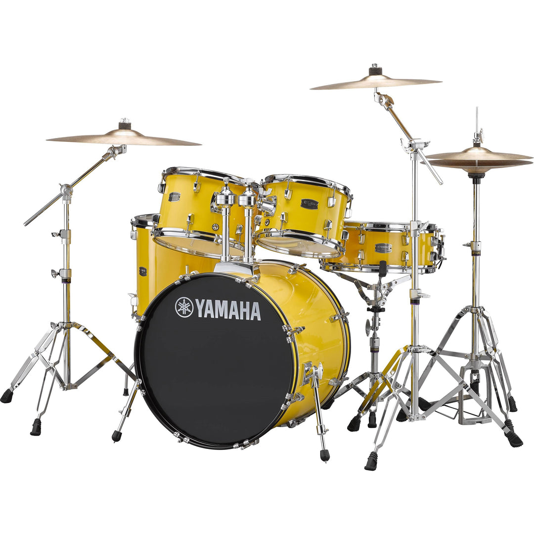 Yamaha RYDEEN 5-Piece 20” Bass Drum Kit w/ Hardware Cymbals Throne - Yellow