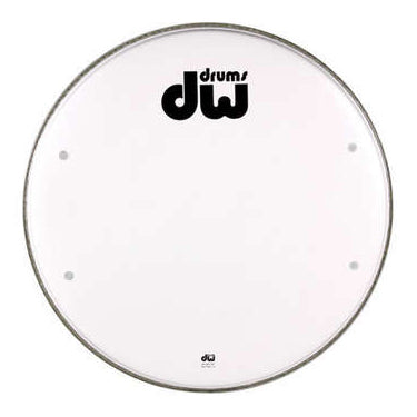 DW DRDHSW22 Smooth White Bass Drum Head w/ Ports - 22”