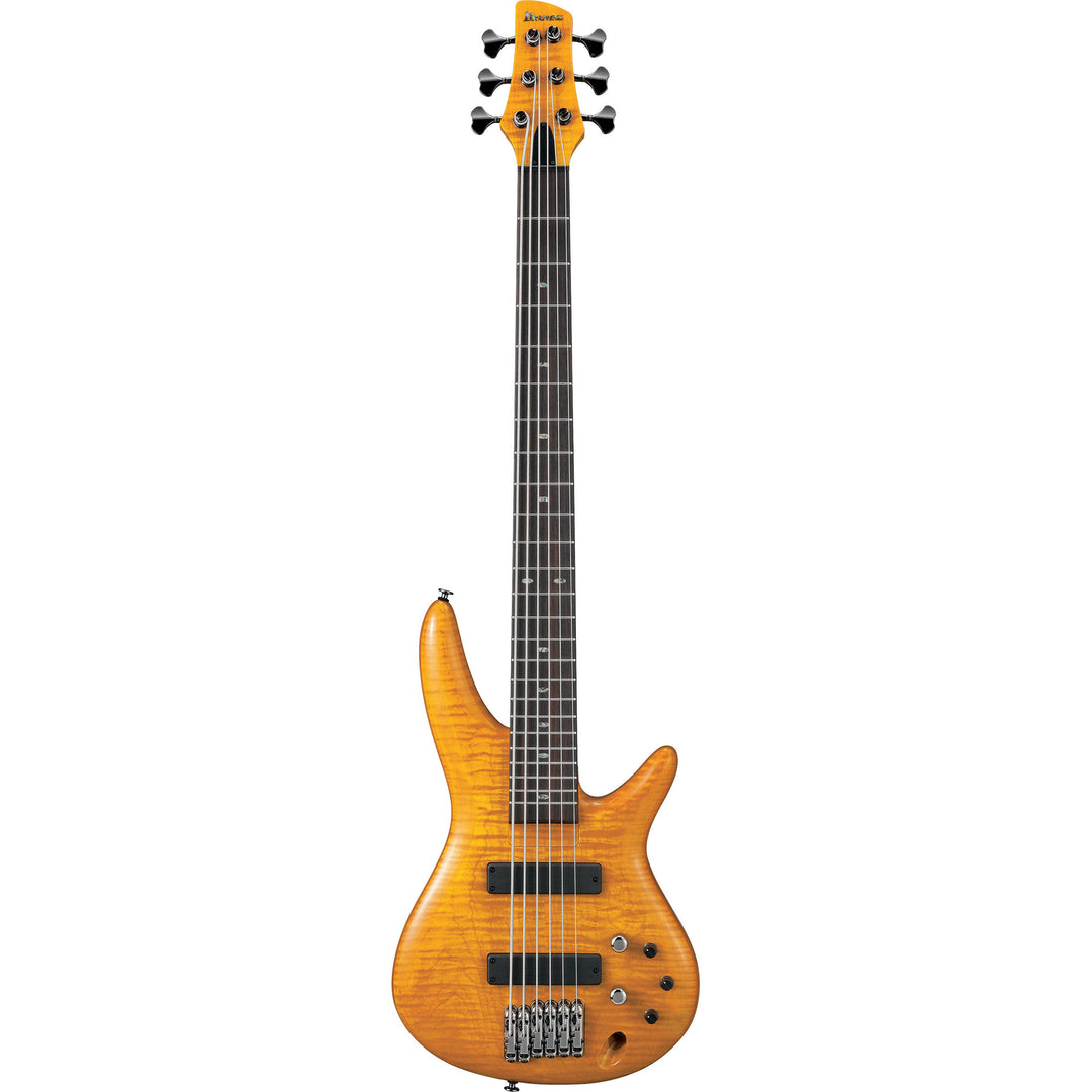 Ibanez GVB1006AM Gerald Veasley Signature 6-String Electric Bass w/Case - Amber