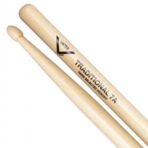 Vater VHT7AW - Vater American Hickory Traditional 7A Wood Tip Drumsticks