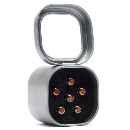 LUXE by Martin Bridge Pins - Gold w/ Red Inlay