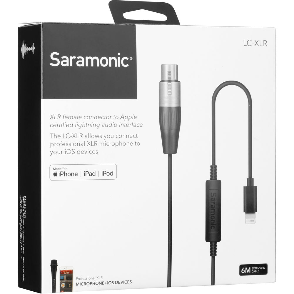 Saramonic LC-XLR Female XLR to Lightning Microphone Adapter Cable for iOS Devices (19.7')