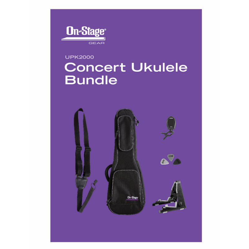 On-Stage UPK2000 Concert Ukulele Bundle