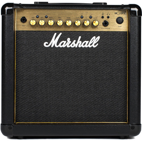 Marshall MG15GFX 4-Channel Solid-State Combo Amplifier with Presets and FX (15W)