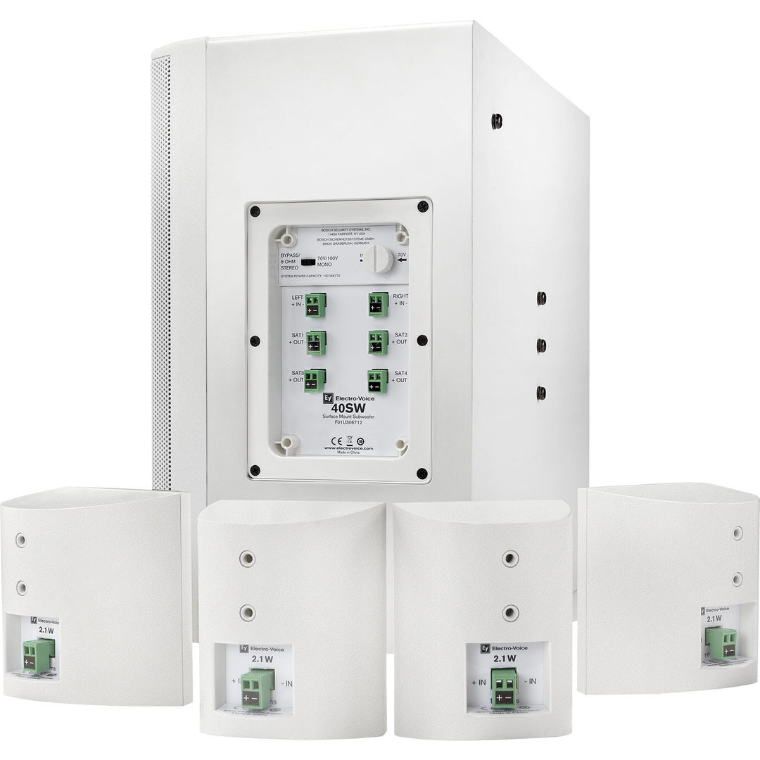 Electro-Voice EVID-S44W - Compact Speaker System w/ Sub (White)