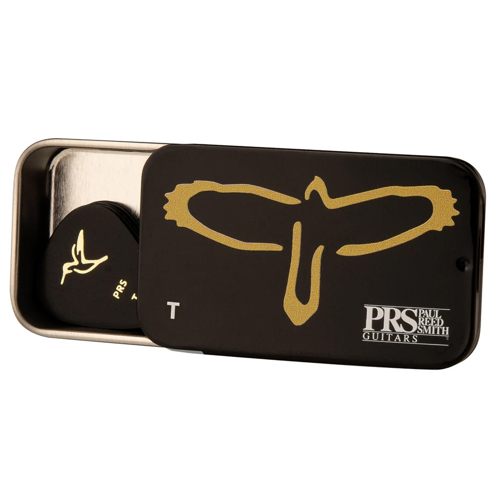 PRS Guitar Picks Gold Birds Assorted w/ Tin (12-Pack) - Medium