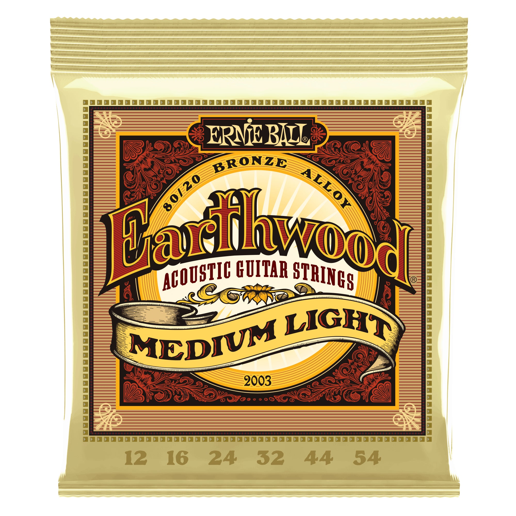 Ernie Ball 2003EB EARTHWOOD MED/LIGHT 80/20 12-54