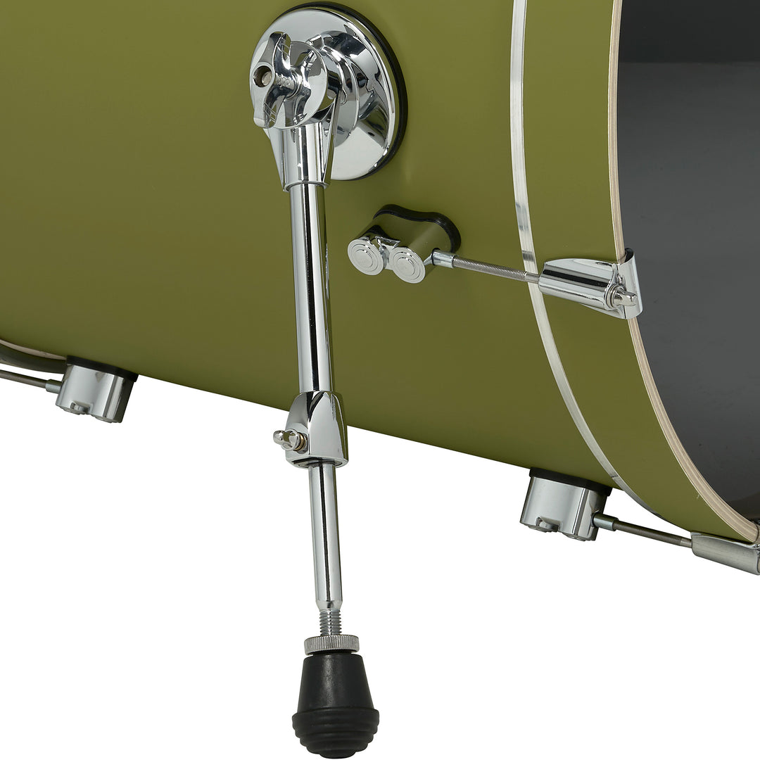 PDP Concept Maple Finish Ply CM Bop Kit Shell Pack w/ Chrome Hardware (14x18 w/ BDM, 8x12, 14x14FT) - Satin Olive
