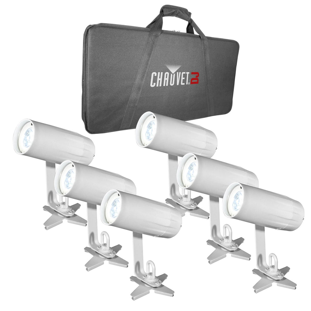 Chauvet DJ EZpin Pack Battery Powered Pinspot Bundle (4-Pack)