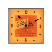 Gibson Vintage Lighted Wall Clock - Handmade Strings